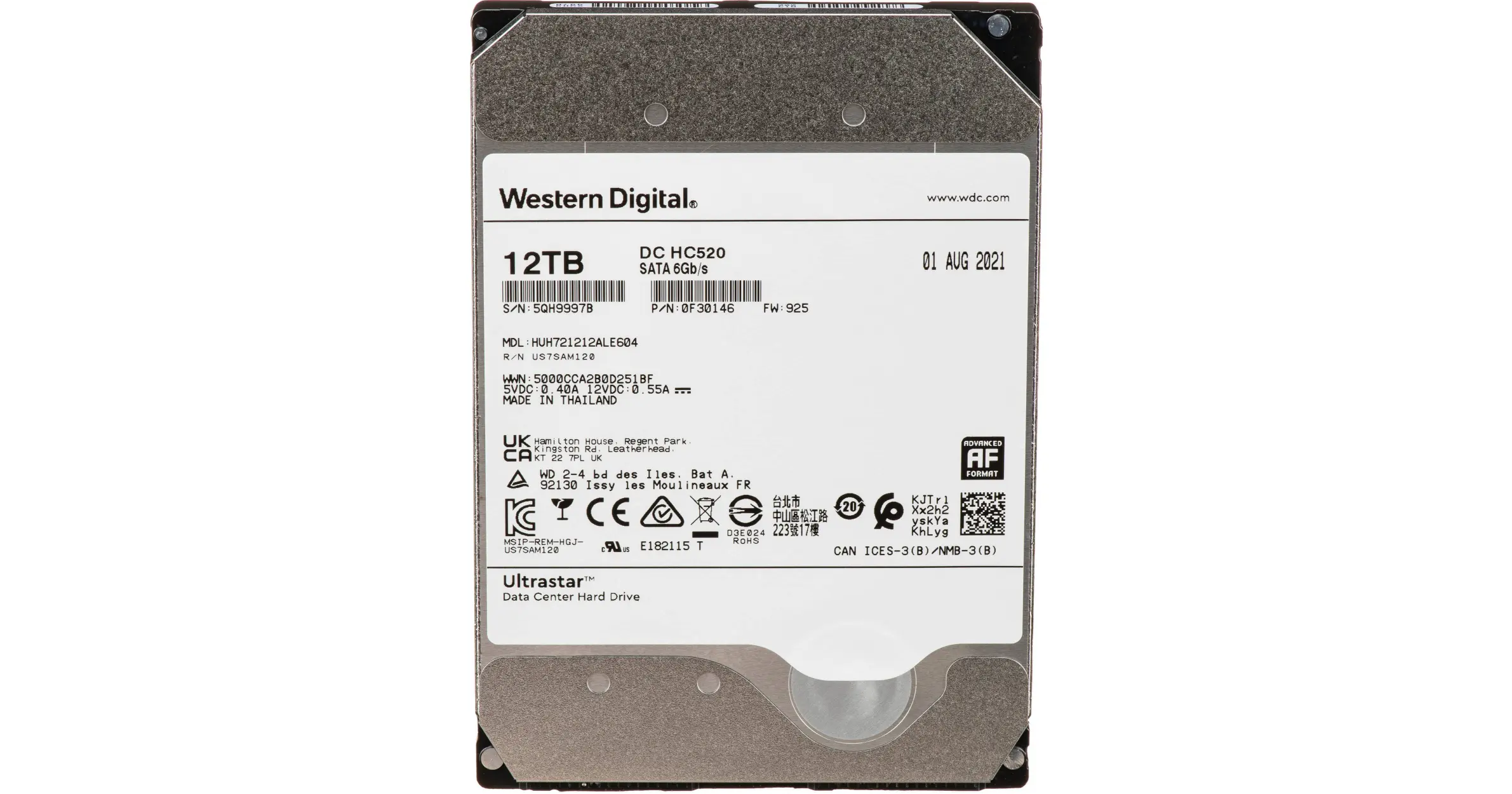 Жёсткий диск WD Ultrastar 12TB