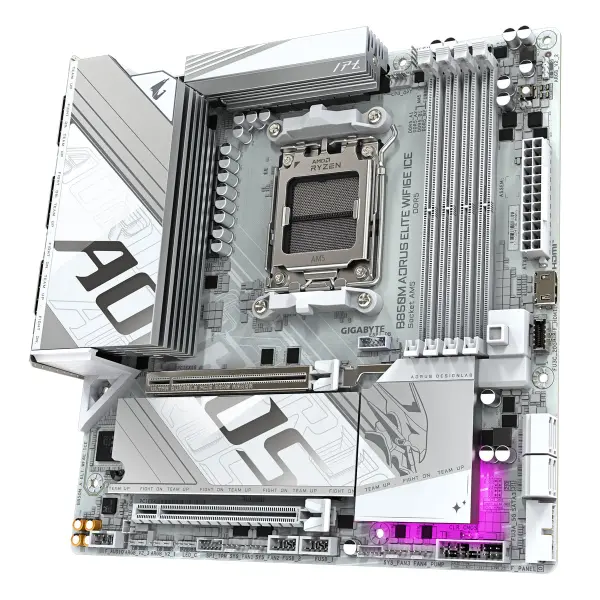 Материнская плата Gigabyte AMD AM5 B850M AORUS ELITE WF6E ICE DDR5