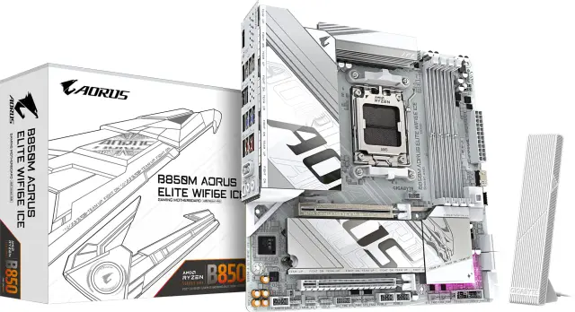 Материнская плата Gigabyte AMD AM5 B850M AORUS ELITE WF6E ICE DDR5