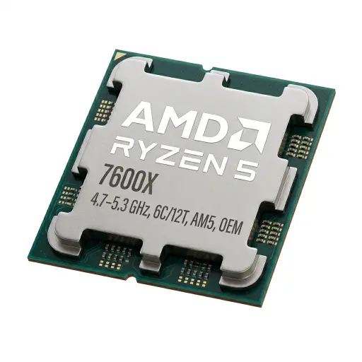 Процессор AMD Ryzen 5 7600X, 4.7–5.3 ГГц, 6C/12T, AM5, OEM