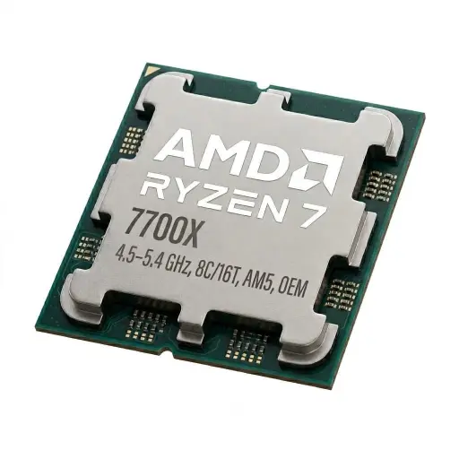 Процессор AMD Ryzen 7 7700X, 4.5–5.4 ГГц, 8C/16T, AM5, OEM