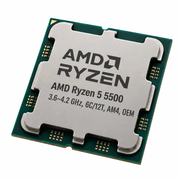 Процессор AMD Ryzen 5 5500, 3.6–4.2 ГГц, 6C/12T, AM4, OEM